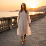 Rochie Brisis cu flori brodate
