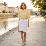Camasa Yellow in dungi cu maneci bufante 3/4