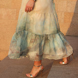 Rochie Barbara in A cu talie evidentiata prin snur