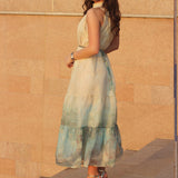 Rochie Barbara in A cu talie evidentiata prin snur