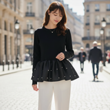 Bluza Perra cu perle si croi evazat