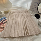 Fusta Tamia din tricot reiat si banda elastica in talie