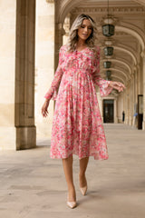 Rochie midi Asante cu volanase
