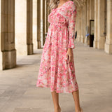 Rochie midi Asante cu volanase