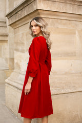 Rochie Fionna din catfiea accesorizata cu perle