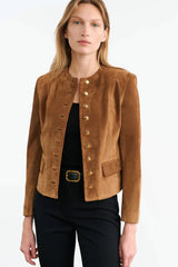 Jacheta Tyna din piele intoarsa