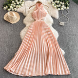 Rochie plisata Oranj, cu decupaje