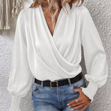 Bluza Roice alba cu decolteu petrecut