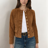 Jacheta Tyna din piele intoarsa