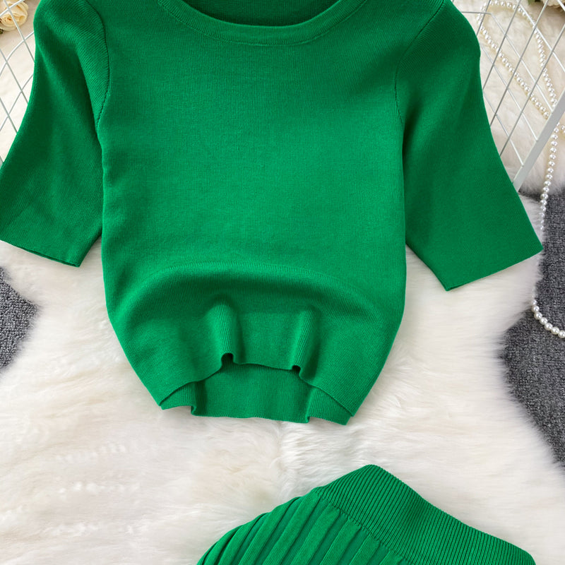 Set Briseis din tricot reiat