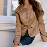 Jacheta Harper din catifea fina