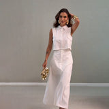 Set Felishia compus din camasa si fusta midi