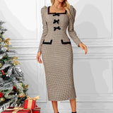 Rochie Mianna cu fundite aplicate