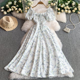 Rochie Elizandra cu imprimeu floral si talie elastica
