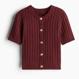 Top Tarra din tricot cu nasturi functionali