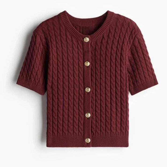 Top Tarra din tricot cu nasturi functionali