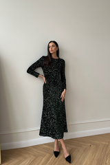 Rochie Marvelis midi cu paiete