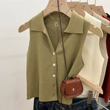 Top Cerise din tricot reiat si nasturi functionali