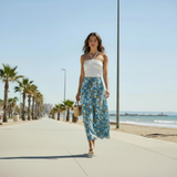 Set Nadis cu top si fusta, imprimeu floral