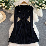 Rochie Elindra din tricot cu decolteu in V