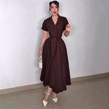 Rochie Ciello cu revere si cordon in talie