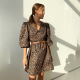 Rochie Esmy cu decolteu in V si animal print