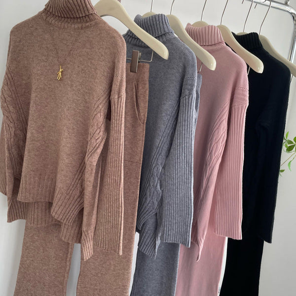 Set Druzzy - bluza si pantaloni din tricot