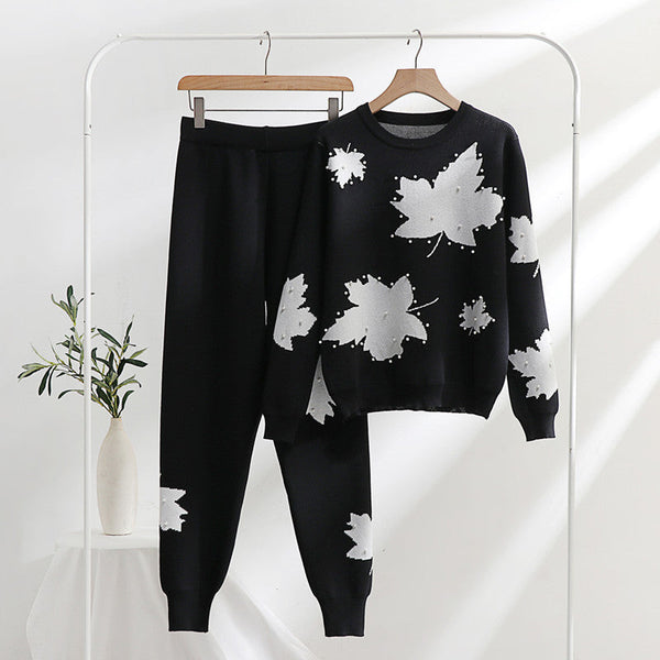 Set Hava negru compus din hanorac si pantaloni