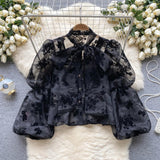 Camasa Dysis cu detalii florale si funda