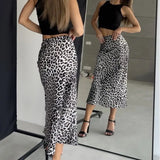 Fusta midi Hyara cu animal print