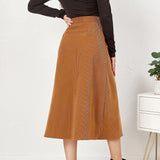 Fusta Inessa din catifea, croi in A