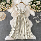 Rochie Doreda cu imprimeu buline si bretele reglabile