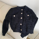 Cardigan elegant Blassy cu buzunare si nasturi