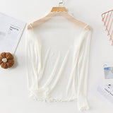 Bluza Cally din tul cu imprimeu buline