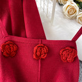 Set Jatka compus din cardigan si rochie din tricot moale