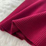 Rochie Mella din tricot reiat cu guler