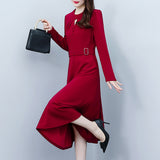 Rochie Fortune rosie accesorizata cu nasturi si curea