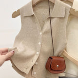 Top Cerise din tricot reiat si nasturi functionali