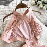 Rochie plisata Oranj, cu decupaje