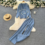 Set Serenne - compus din cardigan si pantaloni din tricot