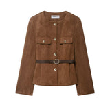 Jacheta Betty maro imitatie piele intoarsa