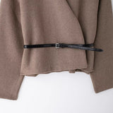 Jacheta Medea din tricot talie accentuata prin curea