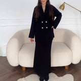 Set Ryana compus din fusta si sacou supradimensionat