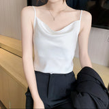 Top Atty din satin cu bretele subtiri
