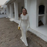 Rochie Bryssa din tricot cu terminatii din volanase