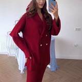 Set Ryana compus din fusta si sacou supradimensionat