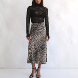Fusta midi Hyara cu animal print
