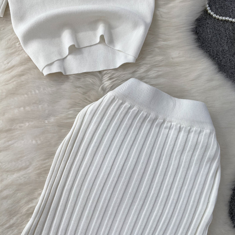 Set Briseis din tricot reiat