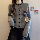 Jerseu Paffe cu flori din tricot