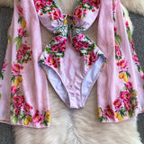 Costum de baie Rozza cu maneci lungi